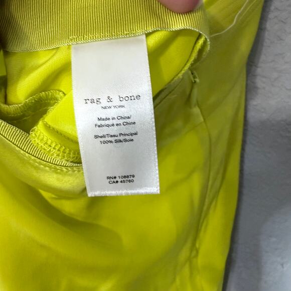 Rag & Bone Lucille Silk Midi Skirt Green Size 4 - Picture 5 of 10